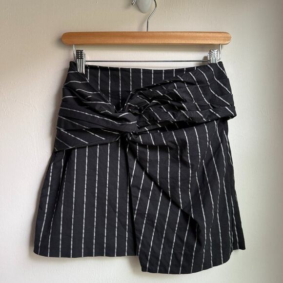 C/MEO Collective Pinstripe Twist Front Mini Skirt Women’s XS - Picture 1 of 8
